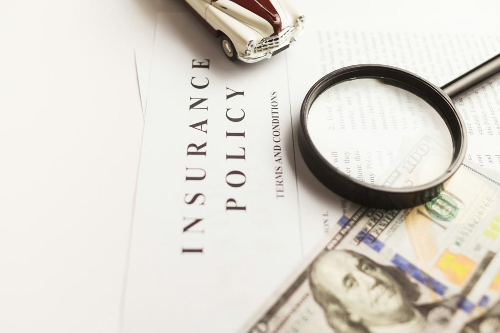Magnifying glass on a printed document